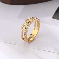 Bague classique en acier inoxydable pour femme, réglable, avec placage or antique, taille personnalisable et service OEM/ODM