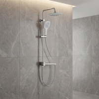 Système de douche moderne pour lavabos de salle de bain d'hôtel, montage mural, installation facile, séparateur d'eau en plastique, trois fonctions