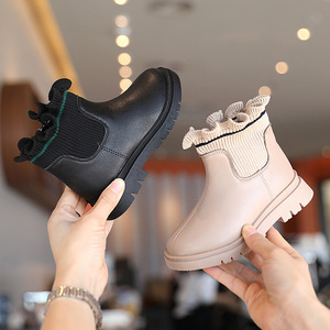 Sepatu bot anak-anak, tren mode baru sepatu bot perempuan bunga merah muda sepatu bot anak-anak dari Cina - Product Image 1
