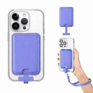 Portefeuille magnétique personnalisé pour cartes téléphoniques avec dragonne anti-perte en cuir PU – Accessoire de téléphone pour cadeaux d'affaires - Product Image 5