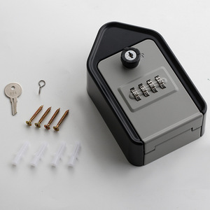 G25 Aluminum Alloy <b>Combination</b> Key <b>Box</b> Gray Black Resettable <b>Lock</b> For Home Building Hardware Tools - Product Image 1