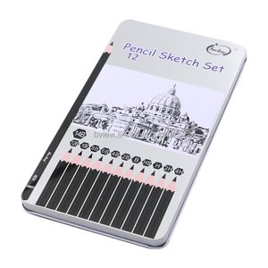 10B, 8B, <span class=keywords><strong>6B</strong></span>, 5B, 4B, 3B, 2B, B, HB, 2H, 4H, 6H 12 pezzi matite da disegno matite di grafite Set di matite per schizzi d'arte per adulti - Product Image 5