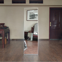 Miroir sur pied rectangulaire doré sur mesure 2025, grand format, pleine longueur, pour chambre à coucher, contemporain, décoratif, long et réglable