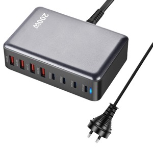 <span class=keywords><strong>Chargeur</strong></span> de bureau 200W, adaptateur multifonction GaN PD 200W, nouveau <span class=keywords><strong>chargeur</strong></span> transfrontalier <span class=keywords><strong>8</strong></span> ports 200W pour Samsung, <span class=keywords><strong>Apple</strong></span> <span class=keywords><strong>iPhone</strong></span>, Google - Product Image 3