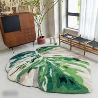 Tapis tufté floral personnalisé FIGOO-Factory, en polyester doux avec envers en latex antidérapant, haute qualité pour chambre à coucher, design moderne, faible MOQ