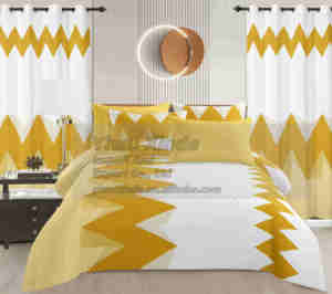 Offre Spéciale : Ensemble de Draps de Lit 8 Pièces avec Rideaux, Taille King, Imprimé, Drap Plat et Drap Housse, Prêt à Expédier, Parure de Lit pour l'Été - Product Image 2