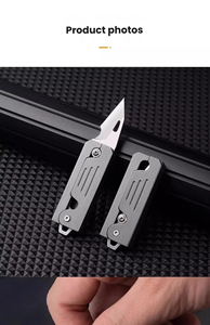 Mini couteau de démontage, livraison express, lame tranchante, haute dureté, pliable, portable, porte-clés, couteau à fruits - Product Image 6