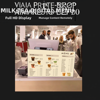 Écran d'affichage numérique de 10,5 pouces pour la signalisation des magasins de thé au lait, les panneaux de menu de restauration rapide