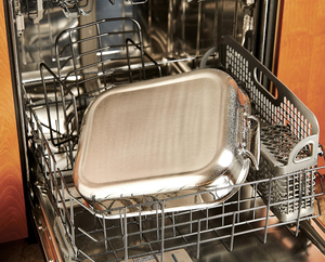 <span class=keywords><strong>Plat</strong></span> <span class=keywords><strong>à</strong></span> <span class=keywords><strong>gratin</strong></span> carré en acier inoxydable triple épaisseur, sans PFOA, écologique, compatible lave-vaisselle, pour une cuisson plus saine - Product Image 5