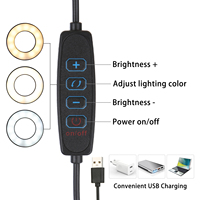 Pince-sur bras oscillant Dimmable éclairé loupe de bureau Led lampe de Table lecture beauté ongles col de cygne lampe de table