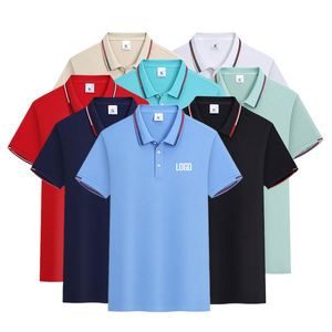 เสื้อโปโลชายคอปกปักโลโก้ตามสั่ง เสื้อยืดโปโลสำหรับตีกอล์ฟ ผ้าฝ้าย ระบายอากาศ แขนสั้น ขายส่งเสื้อโปโลชาย - Product Image 1