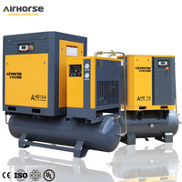 Compresseur d'air à vis rotatif à conversion de fréquence à aimant permanent 10HP-20HP 380v/415v/440v Compresseurs d'air avec réservoir et sécheur
