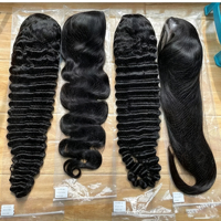 Perruques Lace Front sans colle en cheveux vietnamiens bruts, Perruques bouclées profondes 13x4 naturelles pré-épilées, Perruque frontale HD Lace 13x6 en cheveux indiens bruts