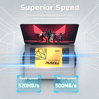 Unidad de Estado Sólido Interna PUSKILL Black Diamond de 2.5 Pulgadas SATA SSD de 1 TB para Escritorio, Alta Velocidad de Lectura y Escritura de 501-600 MB/S