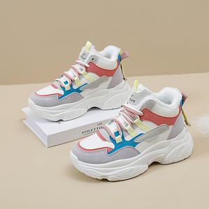 Wholesale Women's Plush Casual Sports Shoes New Fashion Autumn Winter Walking Comfortable Warm Shoes Walking Style <b>Sneakers</b> - Product Image 3