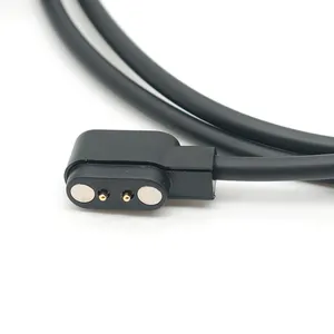 USB A laki-laki ke 2 Pin Pogo Pin jam tangan pintar pengisi daya USB magnetik kabel pengisi daya jarak pin 2.84mm jam pintar pengisi daya