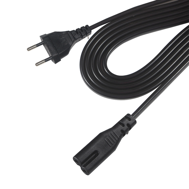 Iec C7 Cable Power Cord Euro 2 Pin Plug Extension Lead Ac Iec C7 Connector Ac Plug Cord