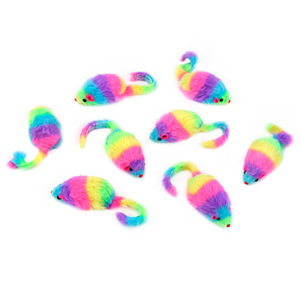 Arco Iris ratón gato juguetes mascota juguete interactivo masticar ejercicio gato juguete ratón - Product Image 4