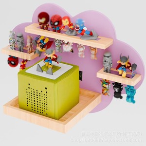 Wooden <b>Wall</b>-<b>Mounted</b> Storage <b>Shelf</b> 16.1x11.4 Inch For Childrens Room Toy Organizer Durable Design - Product Image 2