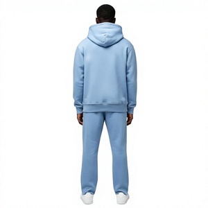 Survêtement à capuche bleu clair pour homme, manches longues, imprimé par sublimation motif montagne, tenue décontractée, respirant, léger, 100 % hiver - Product Image 6