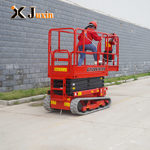 Piattaforma Elevatrice a Forbice Cingolata Elettrica Certificata CE per Tutti i Terreni, Sollevatore Mobile Cingolato per Costruzioni Esterne - Product Image 6