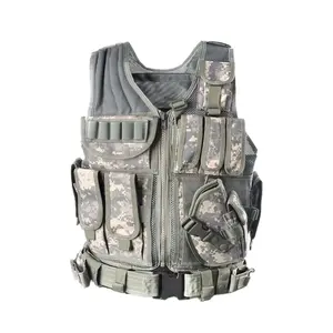 YUEMAI Factory Price Direct Custom Lightweight Mesh Security Tactical Chest Rig Vest with Pouches
