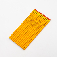 Certification FSC crayons HB avec anneau de gomme en métal ensemble de crayons en bois non aiguisés de haute qualité pour enfants