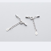 Vente en gros de boucles de connexion complètes en argent S925 pour bracelet en cuir DIY, collier, fermoir, accessoires de bijoux faits à la main