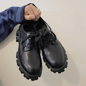 รองเท้าหนังผู้ชายสไตล์อังกฤษยุปปี้ รองเท้าลำลองและรองเท้าทางการสไตล์เกาหลีสุดเทรนดี้ รองเท้าเสริมส้นทรงหนาเพิ่มความสูง - Product Image 5