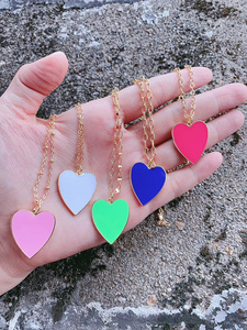 Pendentif en émail pour Couple, breloque, cœur, romantique, Couple, amoureux, bijoux, Simple, pour la saint-valentin, cadeau <span class=keywords><strong>de</strong></span> fête <span class=keywords><strong>de</strong></span> mariage, chaîne <span class=keywords><strong>de</strong></span> chandail - Product Image 3