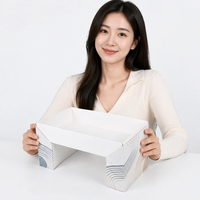 Boîtes à sushi pliables personnalisées avec logo, design écologique, en papier couché, avec poignée, motif géométrique