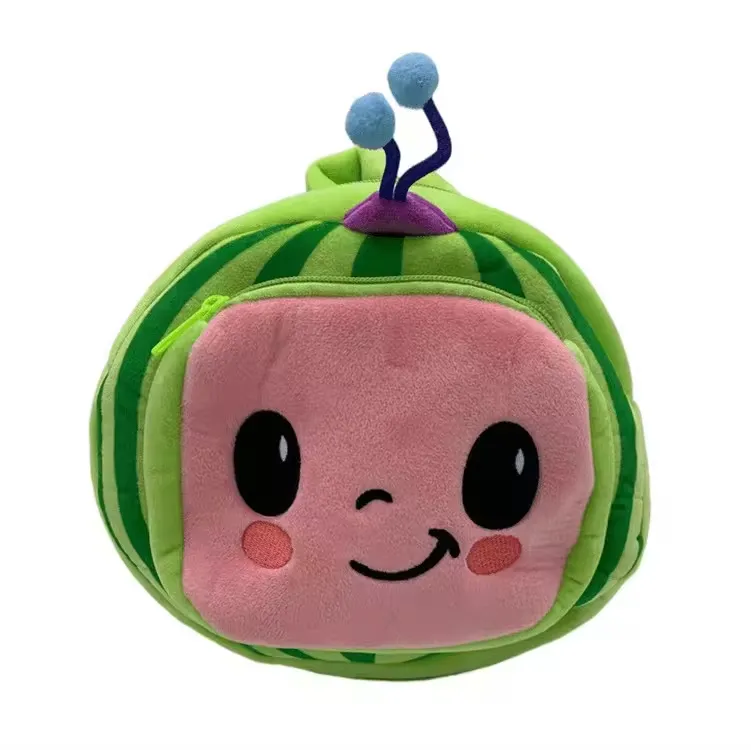 20cm coco melon backpack stuffed animal backpack watermelon plush toy plush backpack gifts for kids
