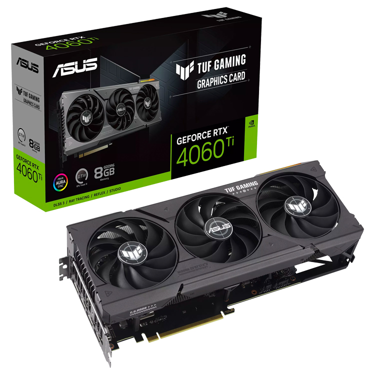 Used ASUS TUF RTX 4060 Ti 8GB GDDR6 Graphics Card for Gaming