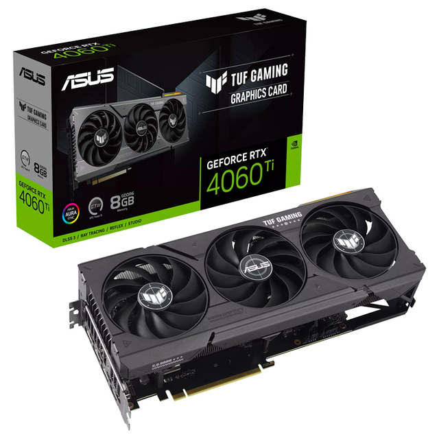 Used ASU'S TUF Gaming GeForce RTX 4060 Ti 8GB GDDR6 Graphics Card With 4th Generation Tensor Cores Support Intel Core I7 13700K