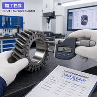 Engrenage de transmission hélicoïdale GGG50 en fonte ductile, usiné avec précision sur CNC