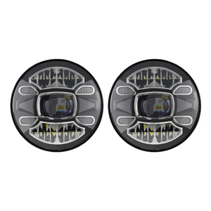 Faro delantero led para camión de 7 pulgadas, luz DRL para <span class=keywords><strong>Jeep</strong></span> JL Wrangler Hummer h1 h2, 7 redondos, aprobado por E9 DOT, 2022 - Product Image 1