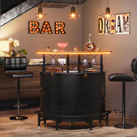 Comptoir de bar à alcool intelligent de haute qualité, armoire à vin, bar à liqueur à 3 niveaux, LED, mini bar portable, table de fête à domicile