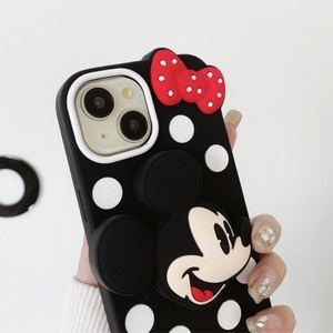 Coque de téléphone portable en silicone KT avec nœud papillon 3D mignon et motif vague, antichoc, anti-traces de doigts, pour 13/14/15 Pro. - Product Image 3