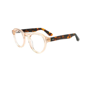 نظارات مستديرة عتيقة مع شعار مخصص إطارات سميكة للرجال والنساء مع تطابق شكل وجه ماسي - Product Image 1