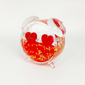 Décoration flottante en forme de cœur d'amour et de flèche de Cupidon - Ornement de bureau en paillettes liquides multiformes, cadeaux romantiques pour elle pour la Saint-Valentin - Product Image 4
