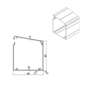 40x40mm Nhôm hồ sơ sản xuất cho Hợp kim nhôm <span class=keywords><strong>Trunking</strong></span> - Product Image 6