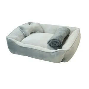 news 2024 pet bed hooded plush dog bed cave plush luxury pet dogs cat bed soft