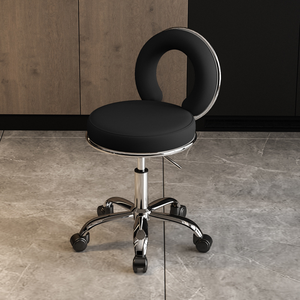 Taburete Elevador Profesional de Metal con Ruedas, Diseño Giratorio Especializado para Salón de Belleza, Barbería y Peluquería, Nuevo y en Oferta - Product Image 5