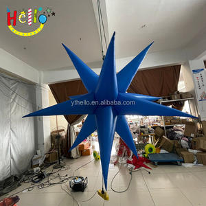 <span class=keywords><strong>Ballon</strong></span> coloré accrochant gonflable d'étoile d'éclairage de 16 LED changeantes pour la décoration - Product Image 6