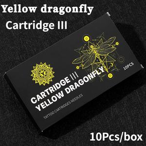 10 buah sekali pakai kuning <span class=keywords><strong>Dragonfly</strong></span> V3 jarum tato RL RS seri RM M1 aksesoris alat tato untuk mesin tato kartrid Gri - Product Image 5