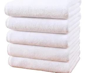 ผ้าขนหนูสีขาวผู้ผลิตไมโครไฟเบอร์35*75ร้านเสริมสวยโรงแรมอาบน้ำทิ้งผ้าขนหนูที่มีคุณภาพสูง