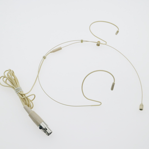 Nouveau Mini double oreille Beige <span class=keywords><strong>casque</strong></span> suspendu pour SK100 G2 G3 G4 ULX SLX BeltPack émetteur 3.5mm Jack TA4F TA3F prise MiCWL HM200 - Product Image 6