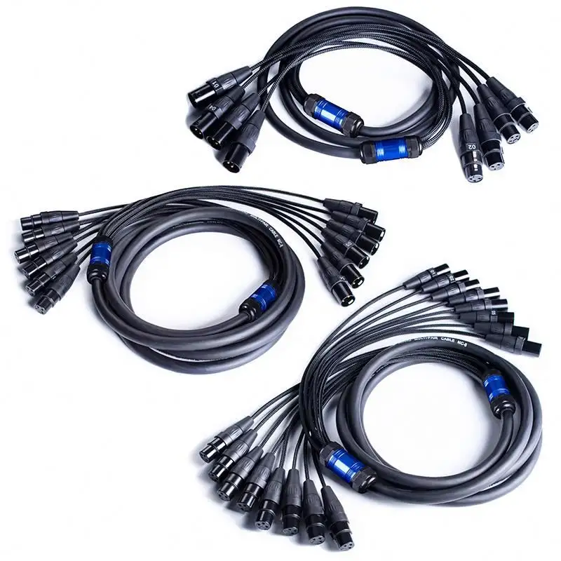 DDP RTS 3M professional 4/6/8 channel male to female multicore XLR to XLR audio snake cable
