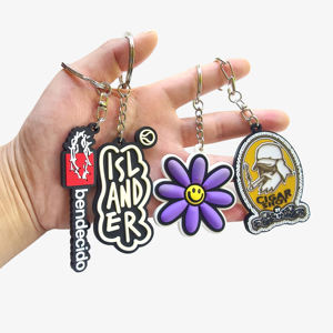 促销标志钥匙扣流行产品2025新品商务礼品套装定制纪念品聚氯乙烯钥匙扣中国销售 - Product Image 2