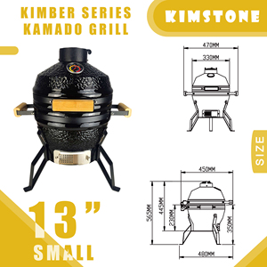 KIMSTONE <span class=keywords><strong>Kamado</strong></span> OEM ODM <span class=keywords><strong>Mini</strong></span> Barbecue <span class=keywords><strong>Kamado</strong></span> en Céramique de 13 Pouces pour Jardin Extérieur - Product Image 6